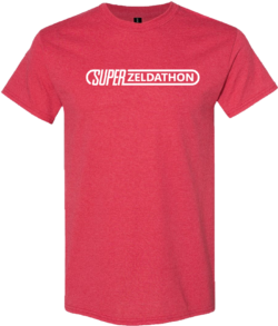 Heather Red T-Shirt with Super Zeldathon Logo